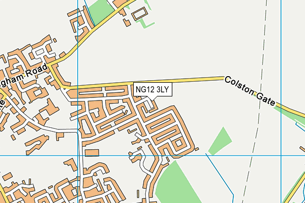 NG12 3LY map - OS VectorMap District (Ordnance Survey)