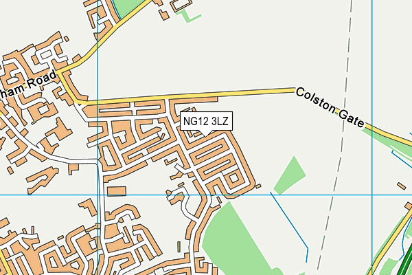 NG12 3LZ map - OS VectorMap District (Ordnance Survey)