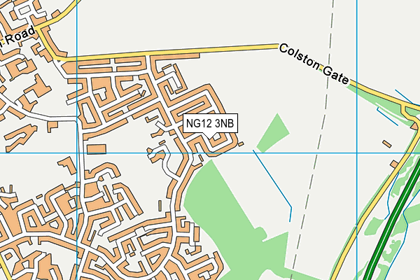 NG12 3NB map - OS VectorMap District (Ordnance Survey)