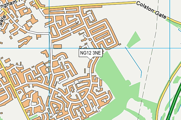 NG12 3NE map - OS VectorMap District (Ordnance Survey)