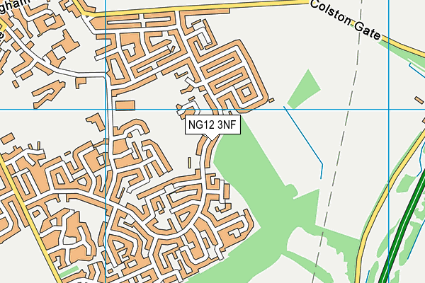 NG12 3NF map - OS VectorMap District (Ordnance Survey)