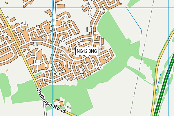NG12 3NG map - OS VectorMap District (Ordnance Survey)