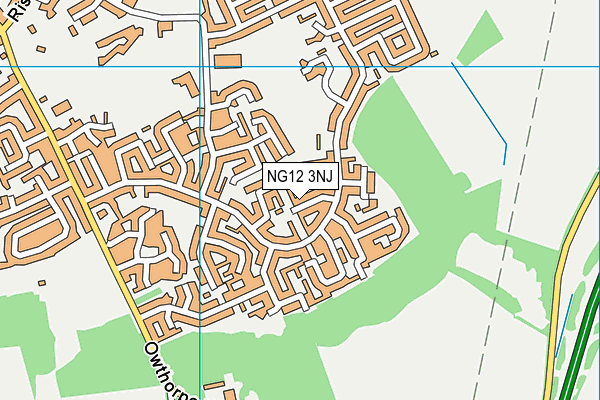 NG12 3NJ map - OS VectorMap District (Ordnance Survey)