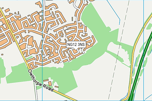 NG12 3NS map - OS VectorMap District (Ordnance Survey)