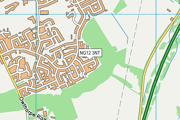 NG12 3NT map - OS VectorMap District (Ordnance Survey)