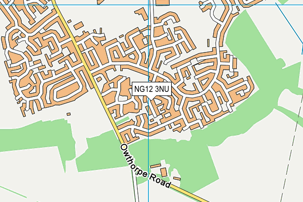 NG12 3NU map - OS VectorMap District (Ordnance Survey)