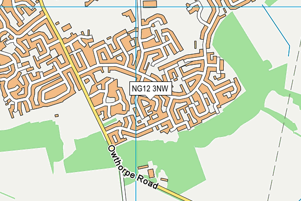 NG12 3NW map - OS VectorMap District (Ordnance Survey)