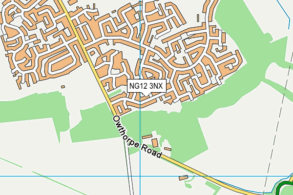 NG12 3NX map - OS VectorMap District (Ordnance Survey)