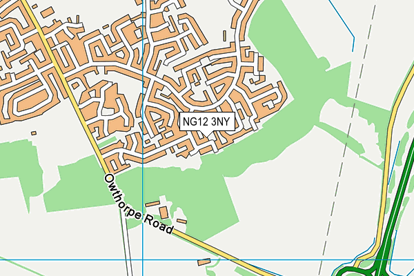 NG12 3NY map - OS VectorMap District (Ordnance Survey)