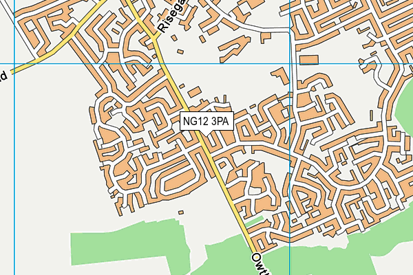 NG12 3PA map - OS VectorMap District (Ordnance Survey)