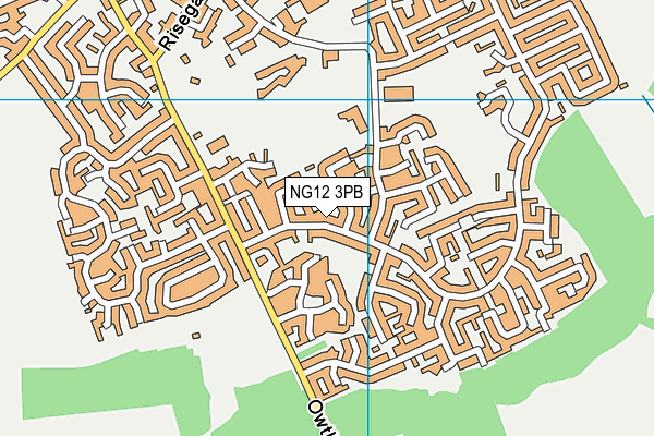 NG12 3PB map - OS VectorMap District (Ordnance Survey)