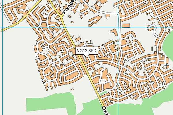 NG12 3PD map - OS VectorMap District (Ordnance Survey)