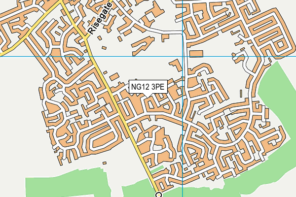 NG12 3PE map - OS VectorMap District (Ordnance Survey)