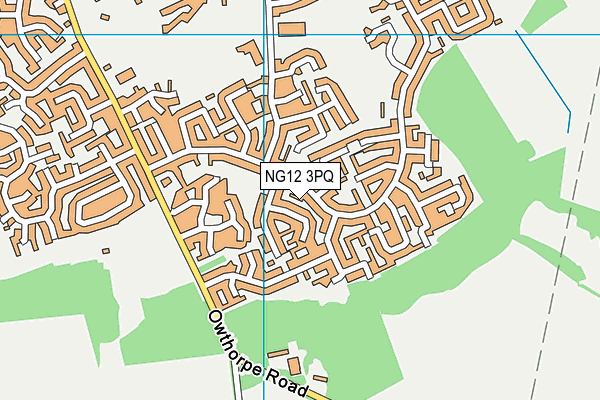 NG12 3PQ map - OS VectorMap District (Ordnance Survey)