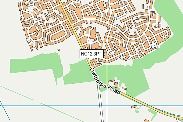 NG12 3PT map - OS VectorMap District (Ordnance Survey)