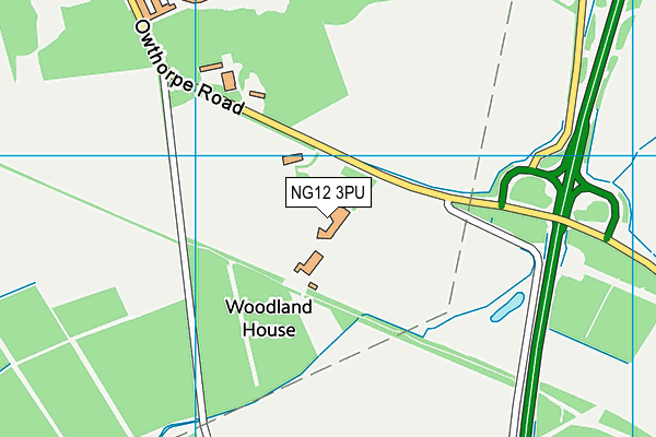 NG12 3PU map - OS VectorMap District (Ordnance Survey)