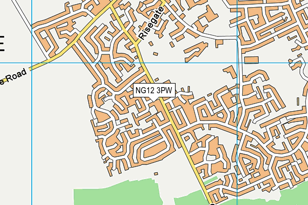 NG12 3PW map - OS VectorMap District (Ordnance Survey)