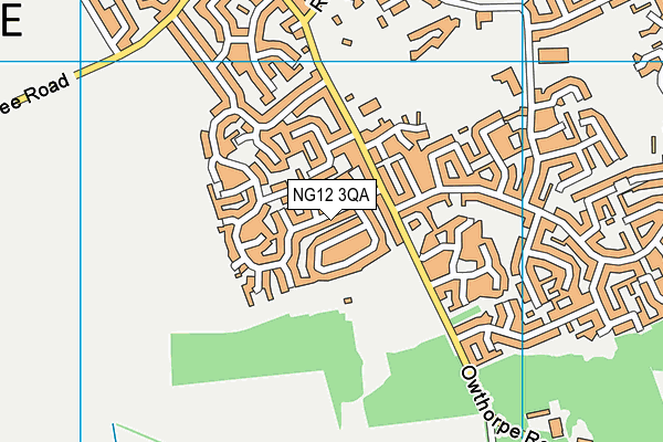 NG12 3QA map - OS VectorMap District (Ordnance Survey)