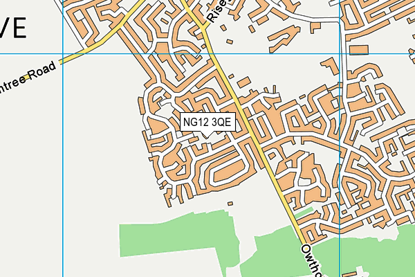 NG12 3QE map - OS VectorMap District (Ordnance Survey)