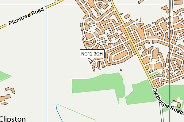 NG12 3QH map - OS VectorMap District (Ordnance Survey)