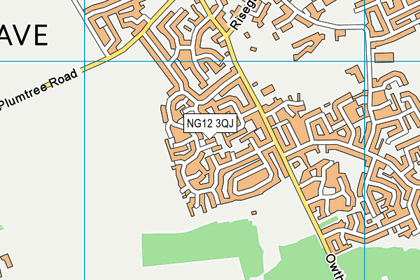 NG12 3QJ map - OS VectorMap District (Ordnance Survey)