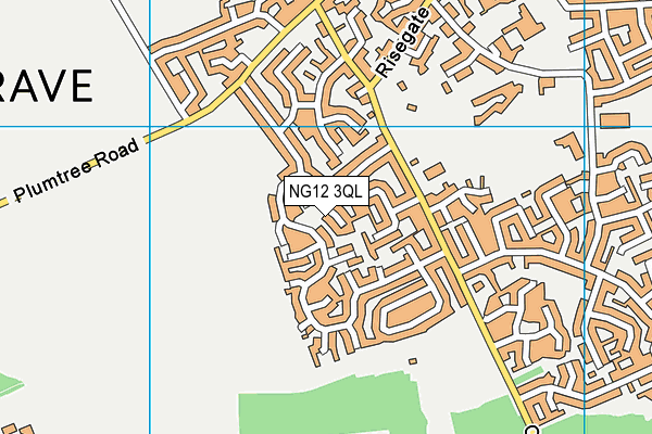 NG12 3QL map - OS VectorMap District (Ordnance Survey)