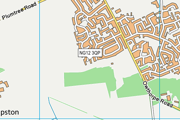 NG12 3QP map - OS VectorMap District (Ordnance Survey)