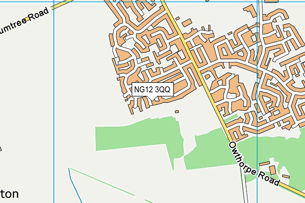 NG12 3QQ map - OS VectorMap District (Ordnance Survey)