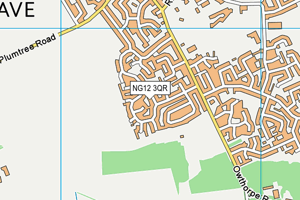 NG12 3QR map - OS VectorMap District (Ordnance Survey)