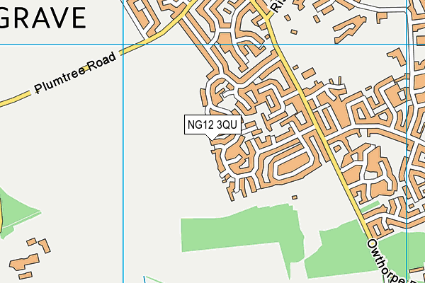 NG12 3QU map - OS VectorMap District (Ordnance Survey)