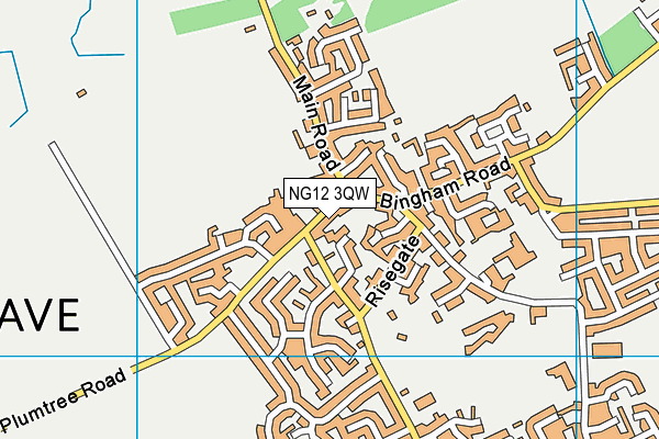 NG12 3QW map - OS VectorMap District (Ordnance Survey)