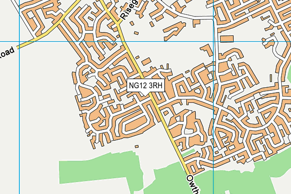 NG12 3RH map - OS VectorMap District (Ordnance Survey)