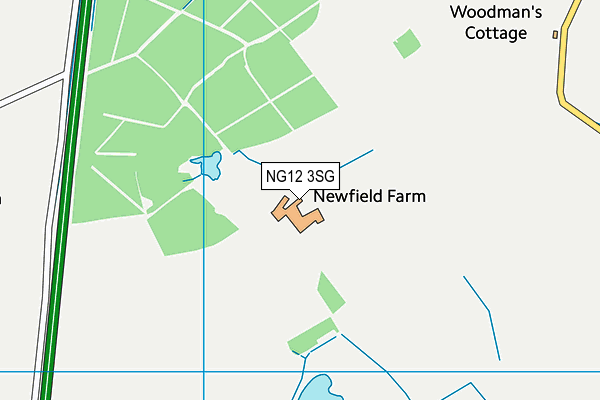 NG12 3SG map - OS VectorMap District (Ordnance Survey)