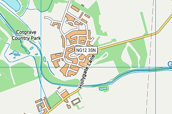 NG12 3SN map - OS VectorMap District (Ordnance Survey)