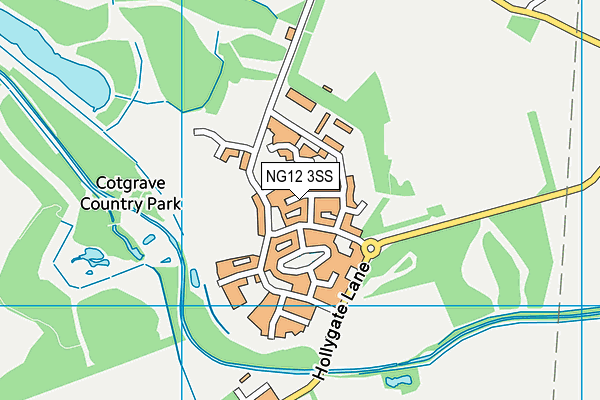 NG12 3SS map - OS VectorMap District (Ordnance Survey)