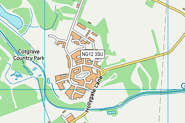 NG12 3SU map - OS VectorMap District (Ordnance Survey)