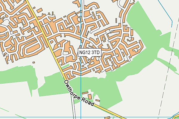 NG12 3TD map - OS VectorMap District (Ordnance Survey)