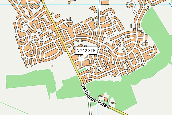 NG12 3TF map - OS VectorMap District (Ordnance Survey)