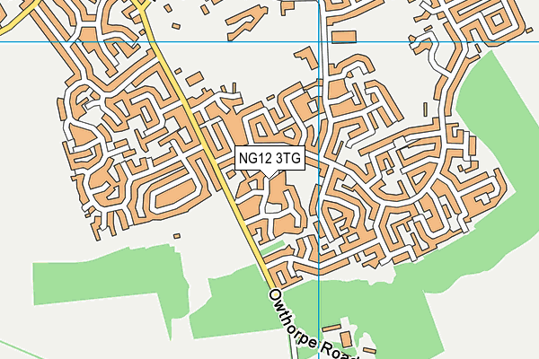 NG12 3TG map - OS VectorMap District (Ordnance Survey)