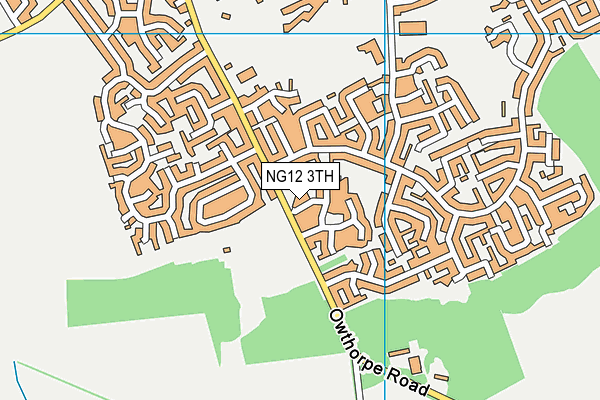 NG12 3TH map - OS VectorMap District (Ordnance Survey)