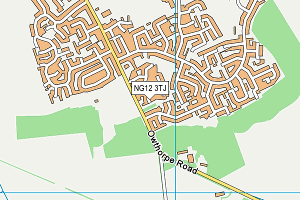 NG12 3TJ map - OS VectorMap District (Ordnance Survey)