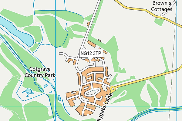 NG12 3TP map - OS VectorMap District (Ordnance Survey)