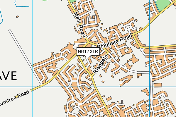 NG12 3TR map - OS VectorMap District (Ordnance Survey)