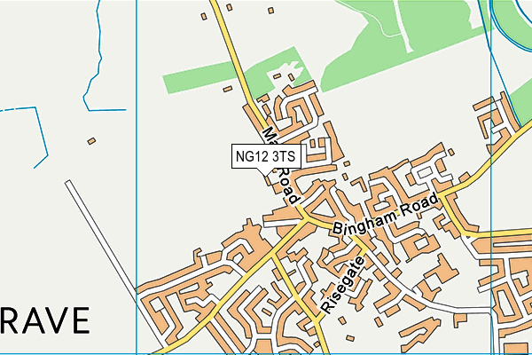 NG12 3TS map - OS VectorMap District (Ordnance Survey)