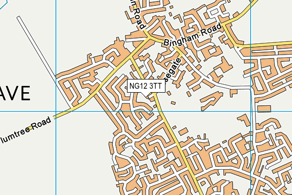 NG12 3TT map - OS VectorMap District (Ordnance Survey)