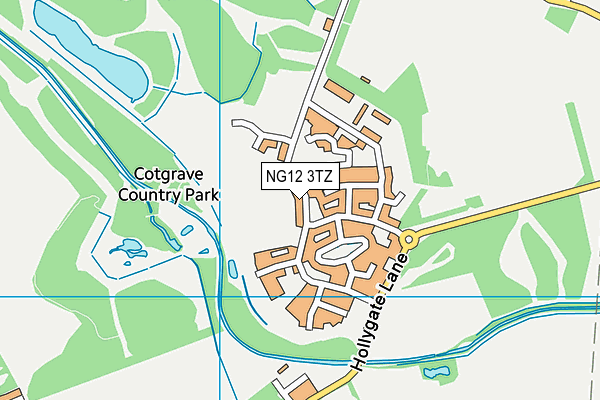 NG12 3TZ map - OS VectorMap District (Ordnance Survey)