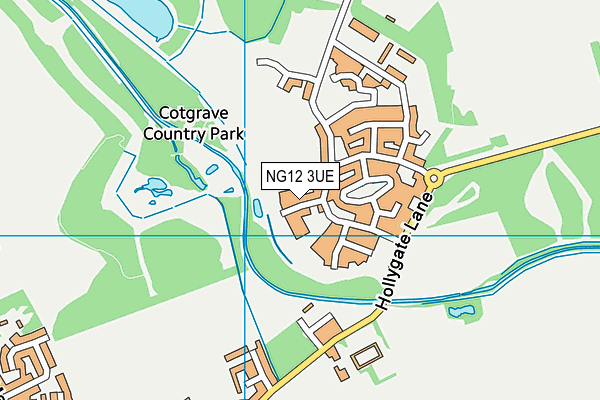 NG12 3UE map - OS VectorMap District (Ordnance Survey)
