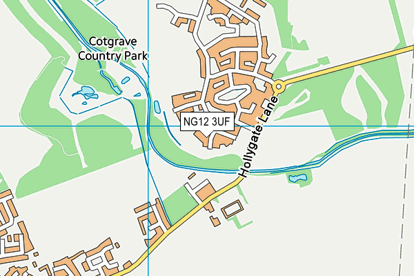 NG12 3UF map - OS VectorMap District (Ordnance Survey)