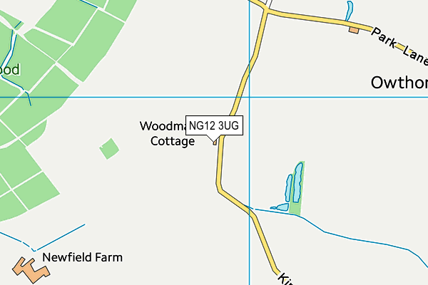 NG12 3UG map - OS VectorMap District (Ordnance Survey)