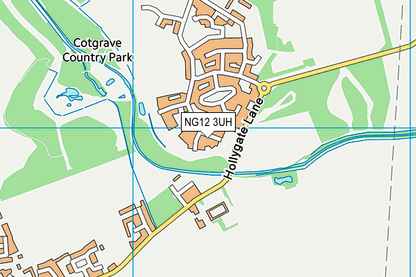 NG12 3UH map - OS VectorMap District (Ordnance Survey)